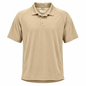 First Tactical Mens XL Performance Polo Shirt Tan Khaki Short Sleeve Polyester